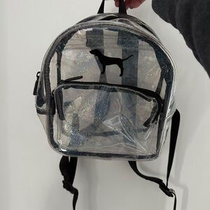 Clear Glitter Mini Backpack Victoria Secret